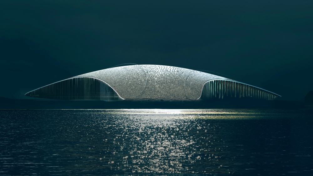 Arkitektur: The Whale. Dorte Mandrup. Illustrasjon av Mir, Bergen.