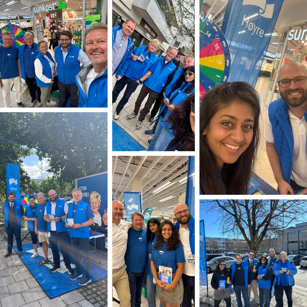 Collage fra valgkampen 2025