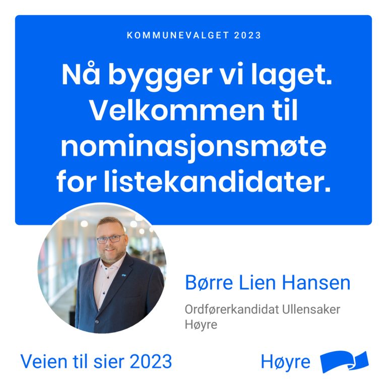 Nominasjonsmøte 24. nov. 2022