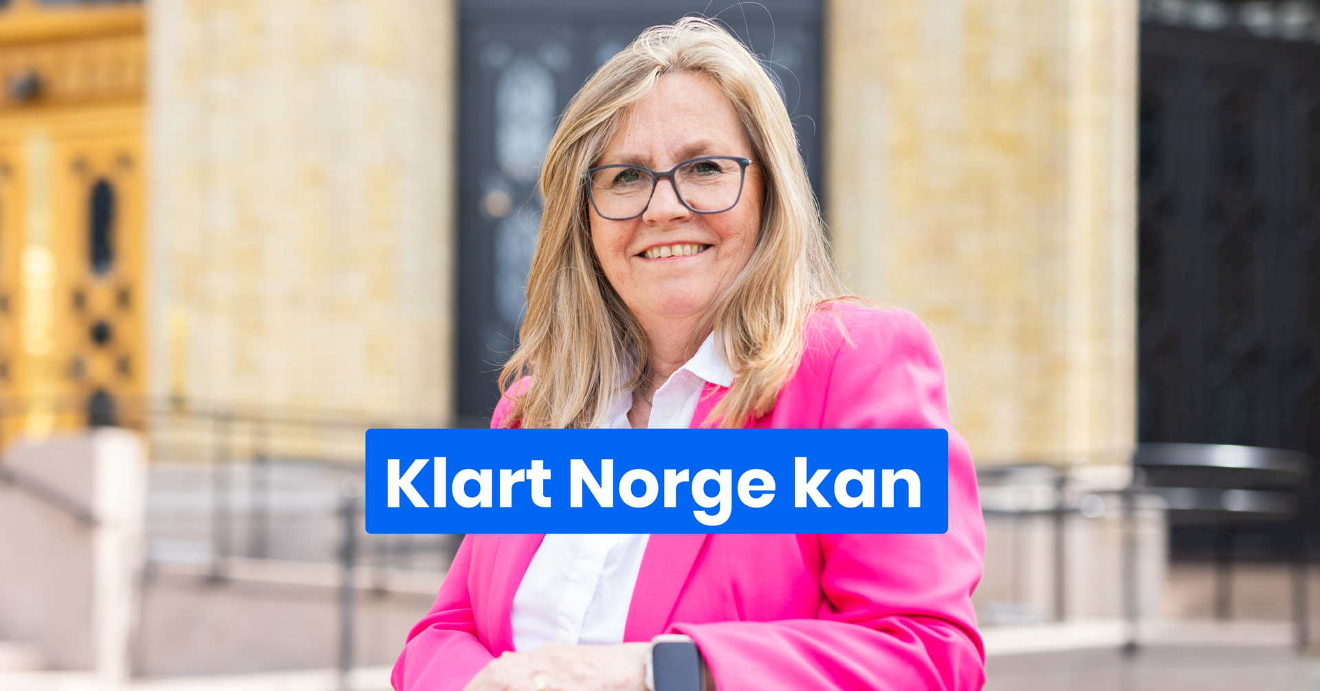 Bilde av Tine Linnestad med tekst foran bildet: Klart Norge kan