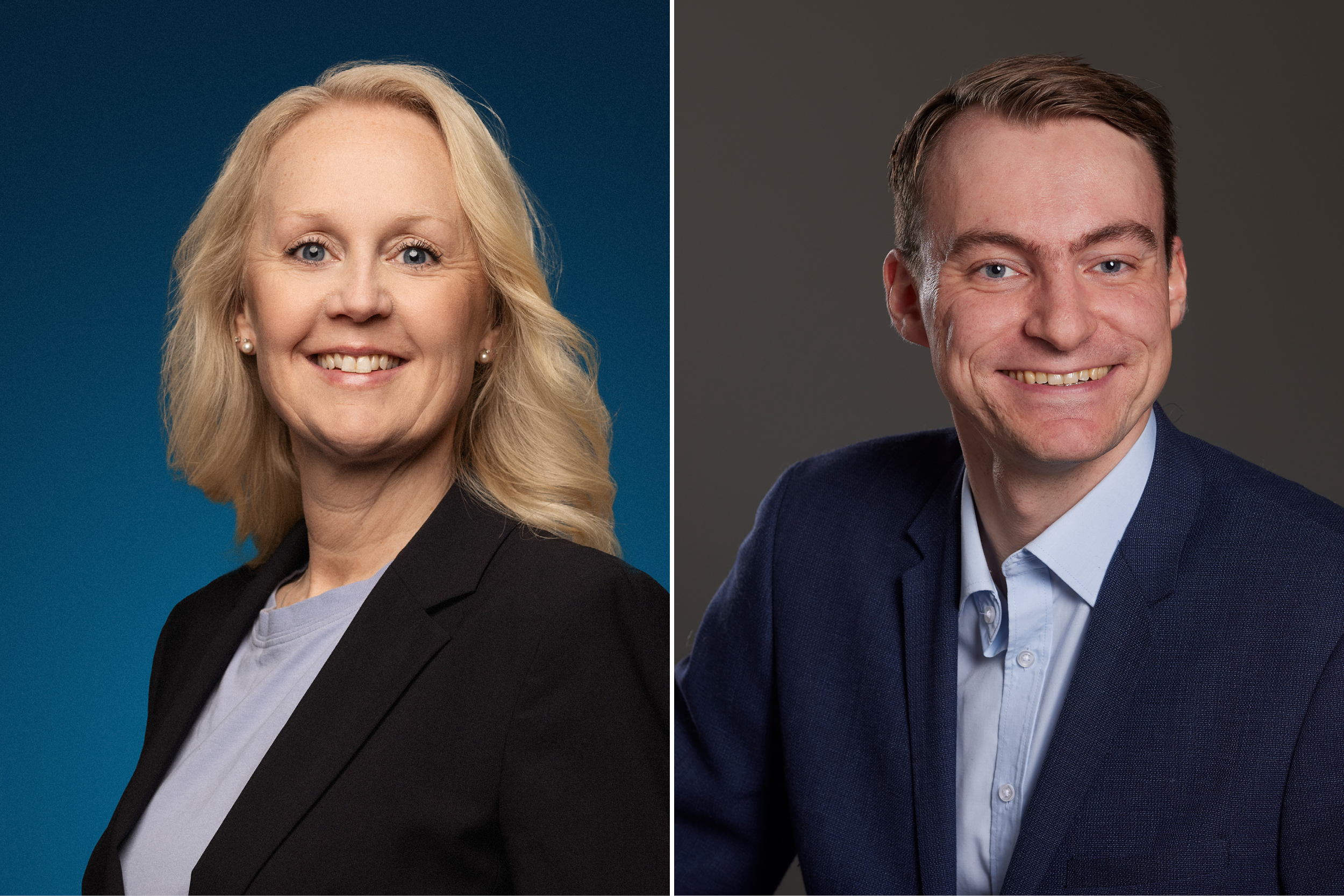 Bilde av Ingvill Dalseg, stortingskandidat (Høyre), og Marius Krogstad Aune, opposisjonsleder i Melhus (Høyre)