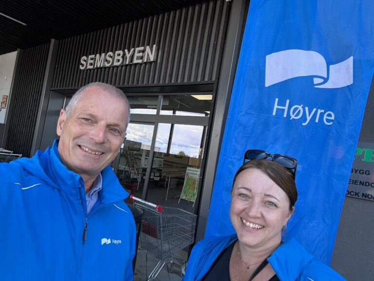 Frank Pedersen og Jill Eirin Undem. Foto: Høyre