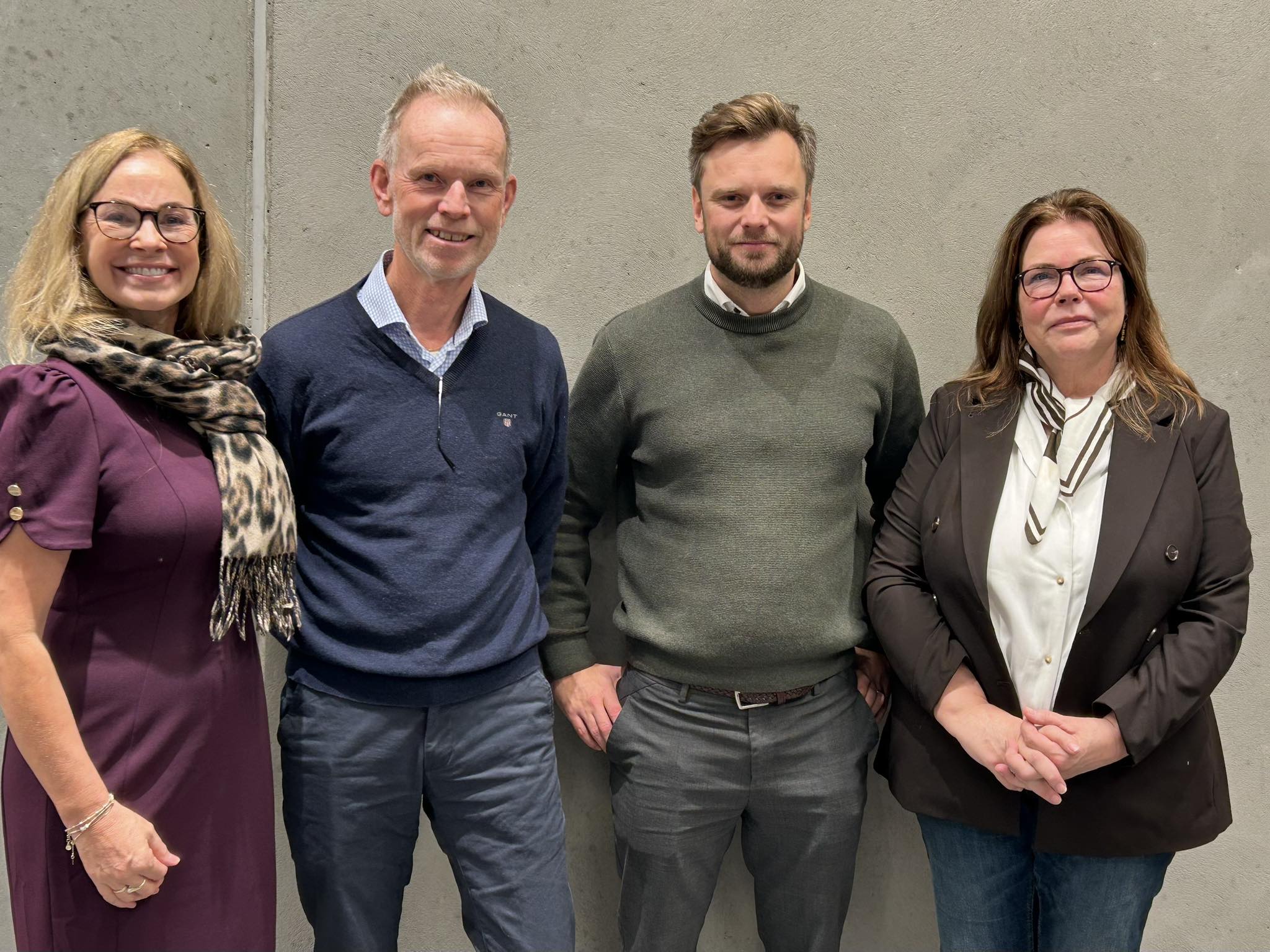 Ordfører Birgitte Gulla Løken, Vetle Dahl Gundersen, Tore Aarønæs, gruppeleder Marie Offenberg