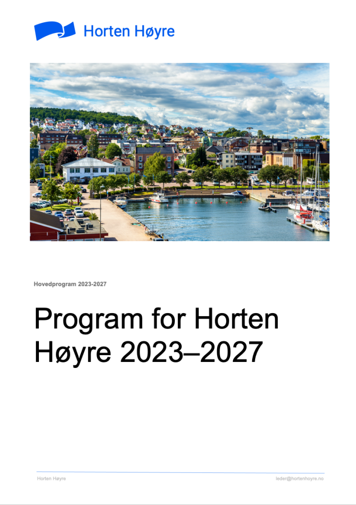 Horten Høyre program 2023 - 2027