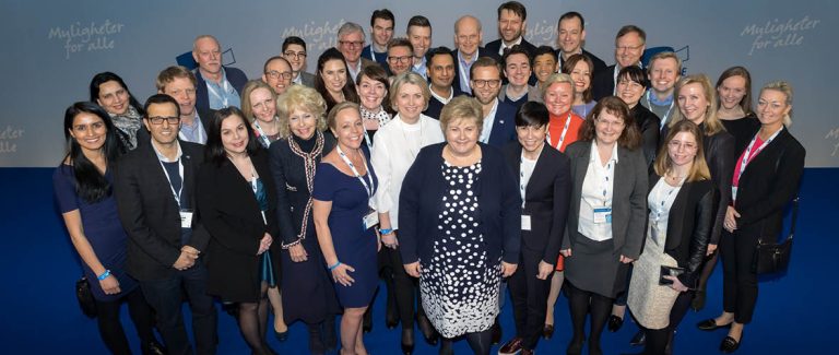 Oslo Høyres delegasjon under Høyres landsmøte 2017. Foto: Hans Kristian Thorbjørnsen.