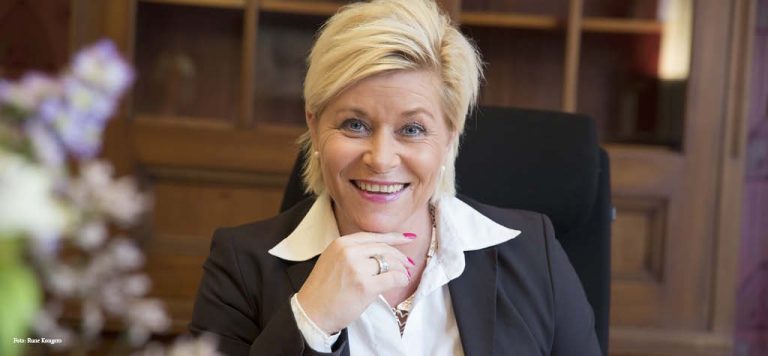 Finansminister Siv Jensen besøkte Akershus og Oslo Senior Høyres nyttårsmøte tirsdag. Foto: Rune Kongsro