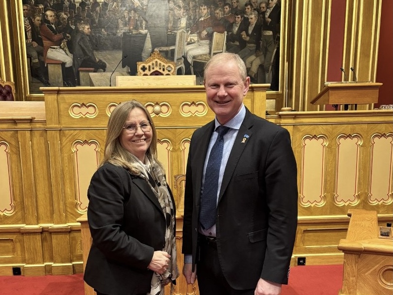 Anne Kristine Linnestad og Erlend Larsen, stortingsrepresentanter for Høyre Foto: Privat