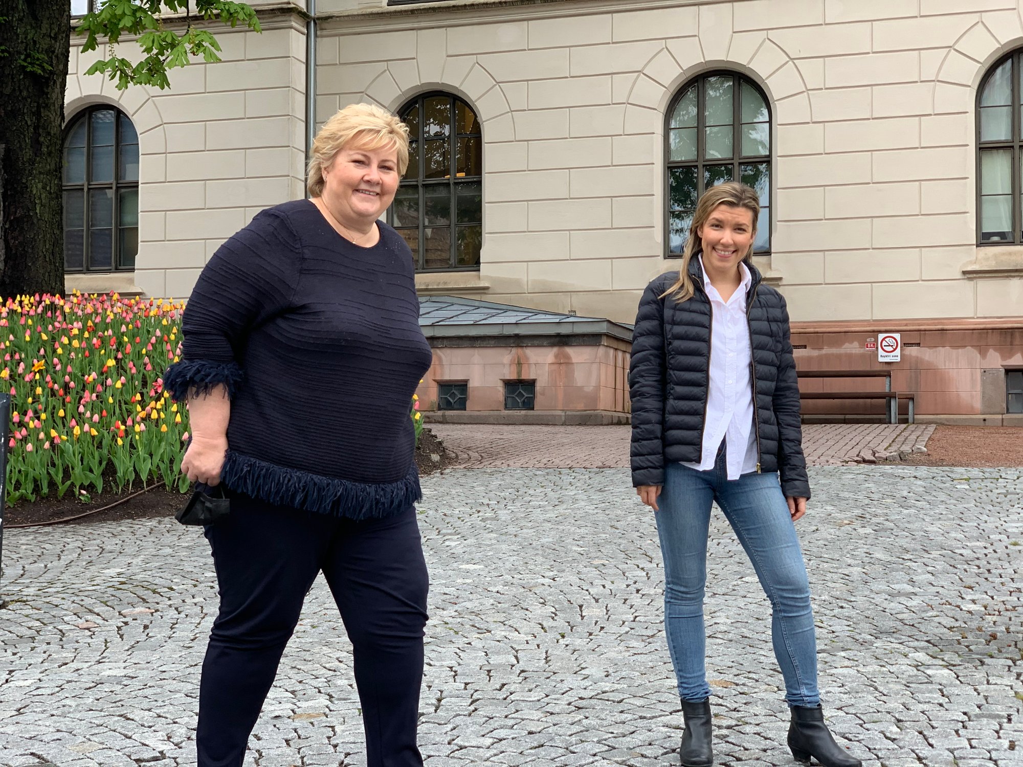 Erna Solberg og Anna Molberg fra Høyre