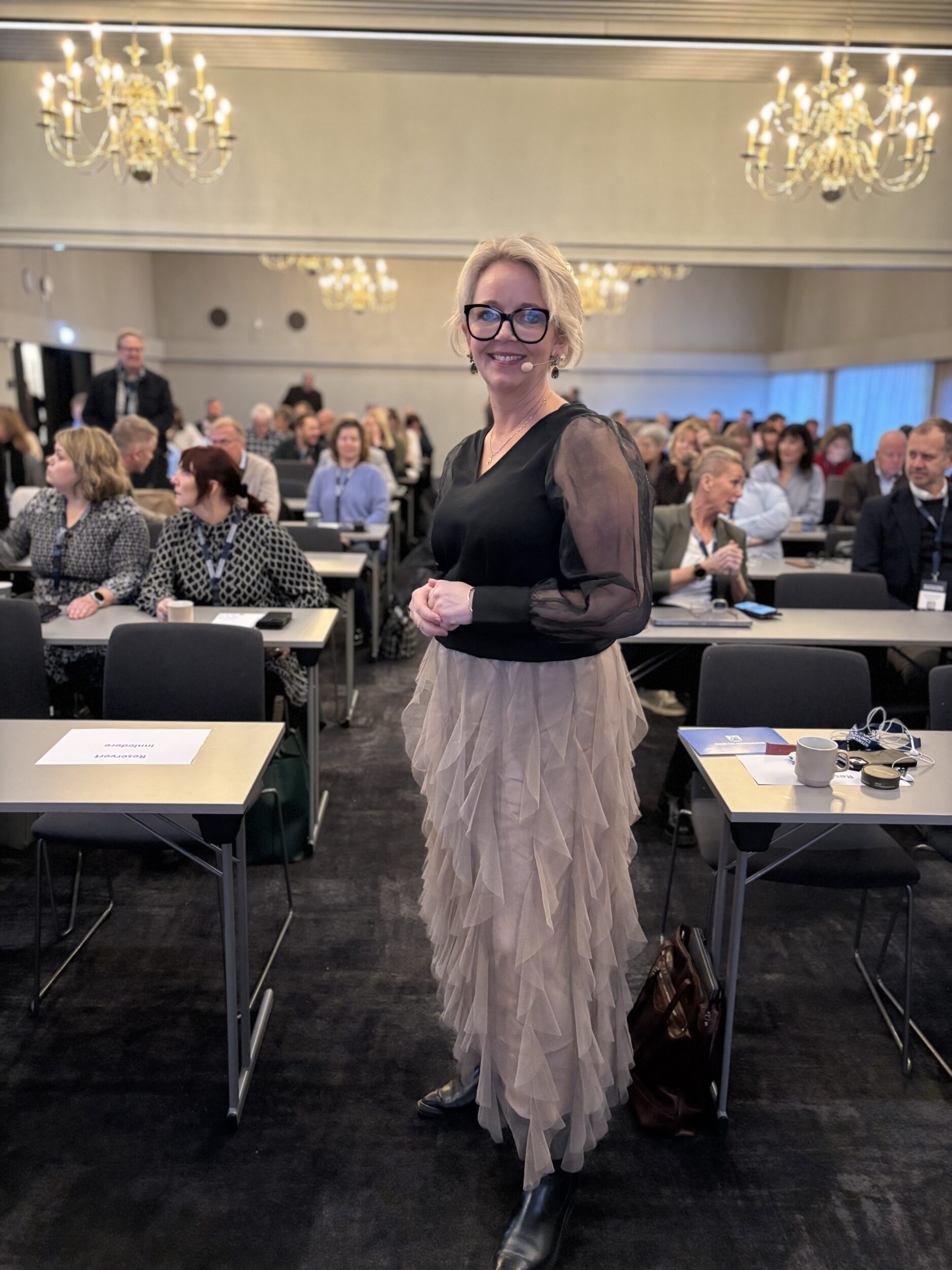 Anne Bjertnæs på byutviklingskonferansen på Gjøvik. Bilde: Erlend Gjølme / Gjøvik Høyre